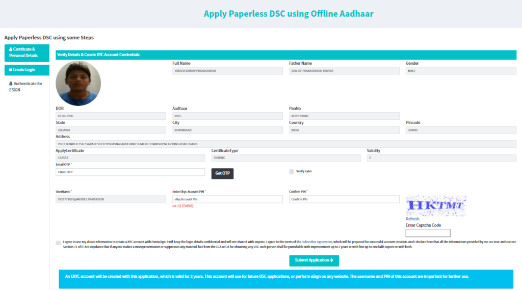 Pantasign Offline Aadhaar Process